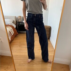 GAP 90s loose high rise Dark Blue Women's Straight Leg Jeans